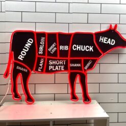 Cow Butcher Neon Sign, BBQ Cow Butcher Led Neon Sign Light